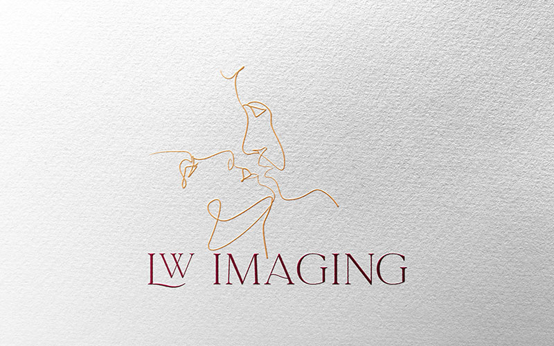 LW Imaging Business Card Branding Two Faces One line drawings - Avi Scribbles - Calligraphy - Wedding Signage - Storefront artist - Wedding invitations Canada - Ottawa Ontario